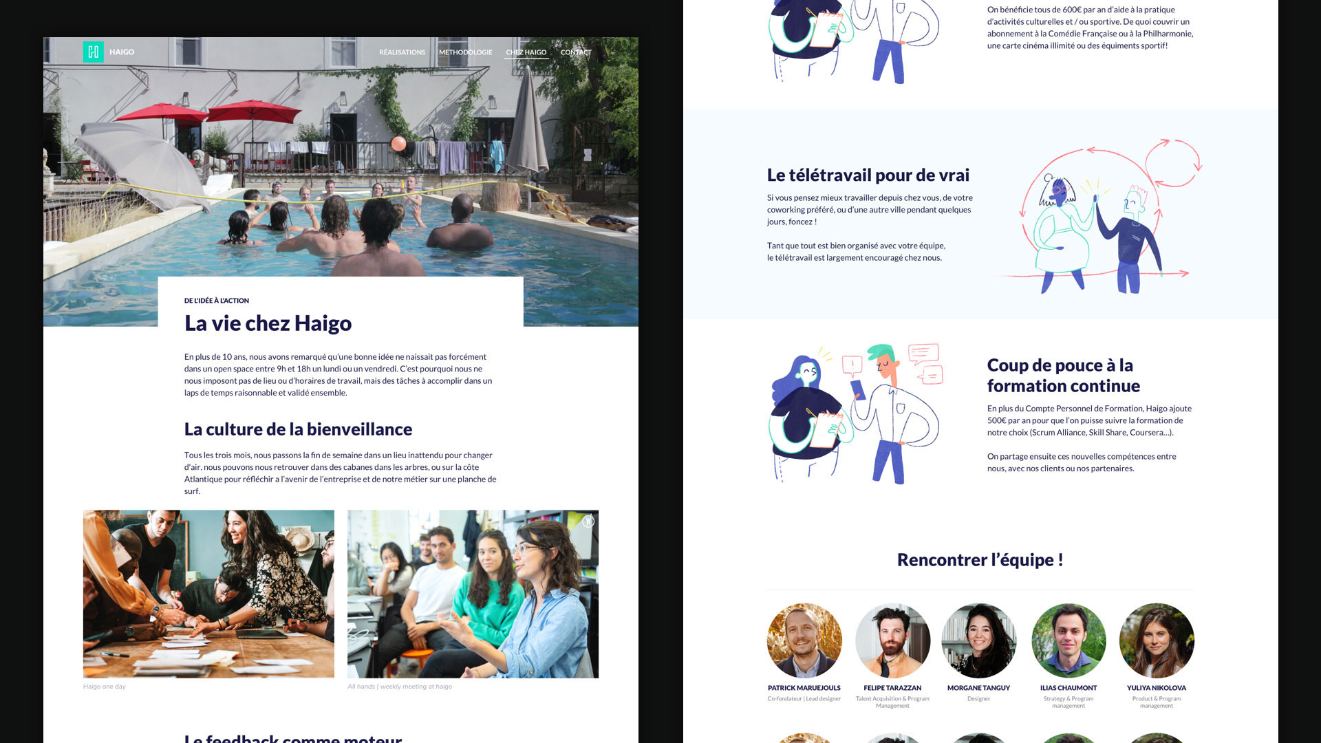 Page la vie chez Haigo